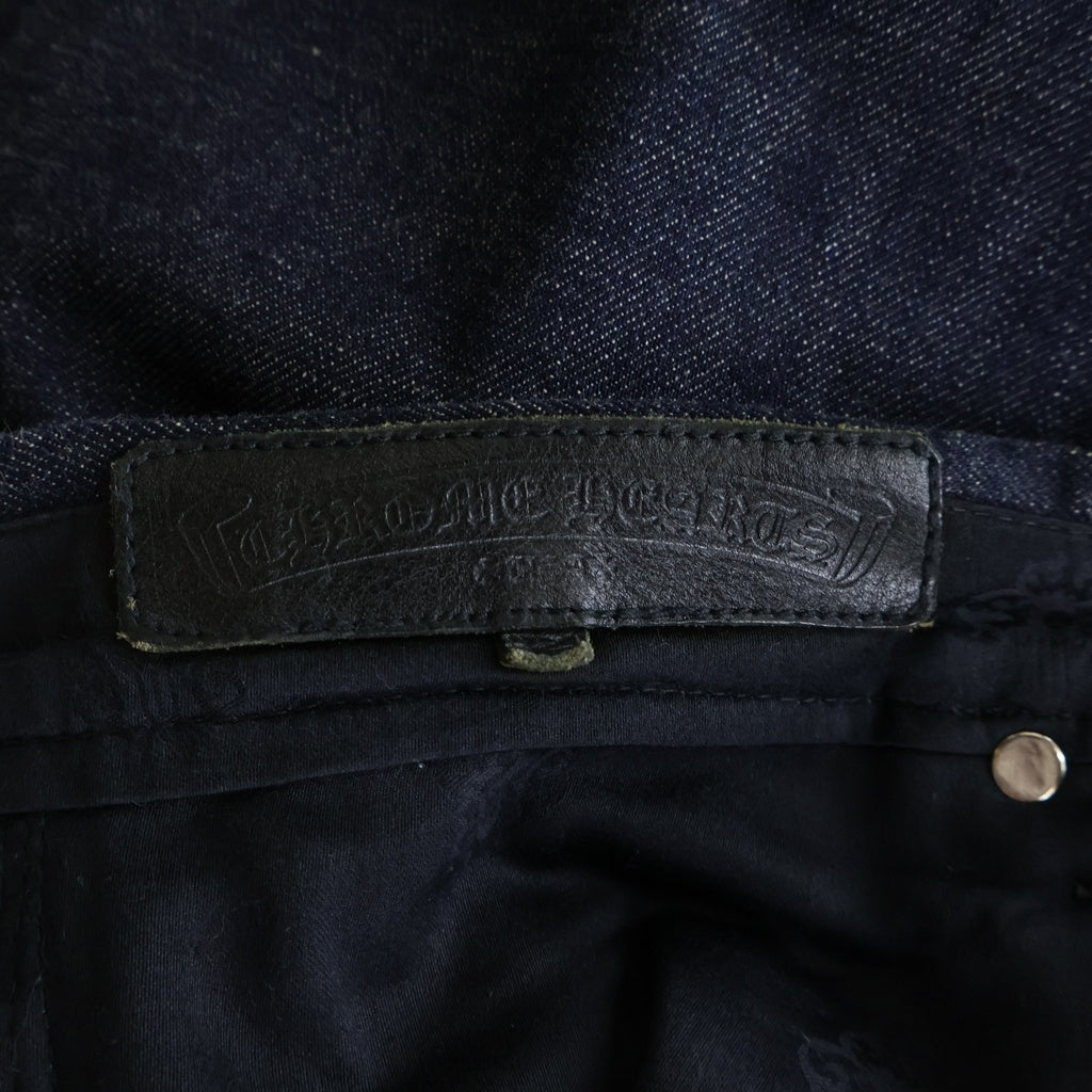 CHROME HEARTS(クロムハーツ) FLARE DNM PANTS CRS BTN INDIGO クロスボタンウォッシュドフレアデニムパンツ インディゴ