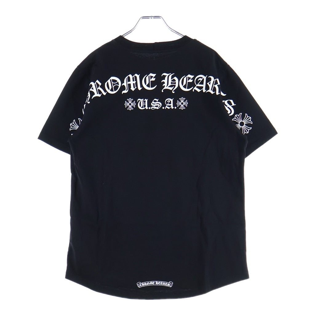 CHROME HEARTS(クロムハーツ) CH T-SHRT バックアーチロゴ プリント クルーネック半袖Tシャツカットソー ブラック