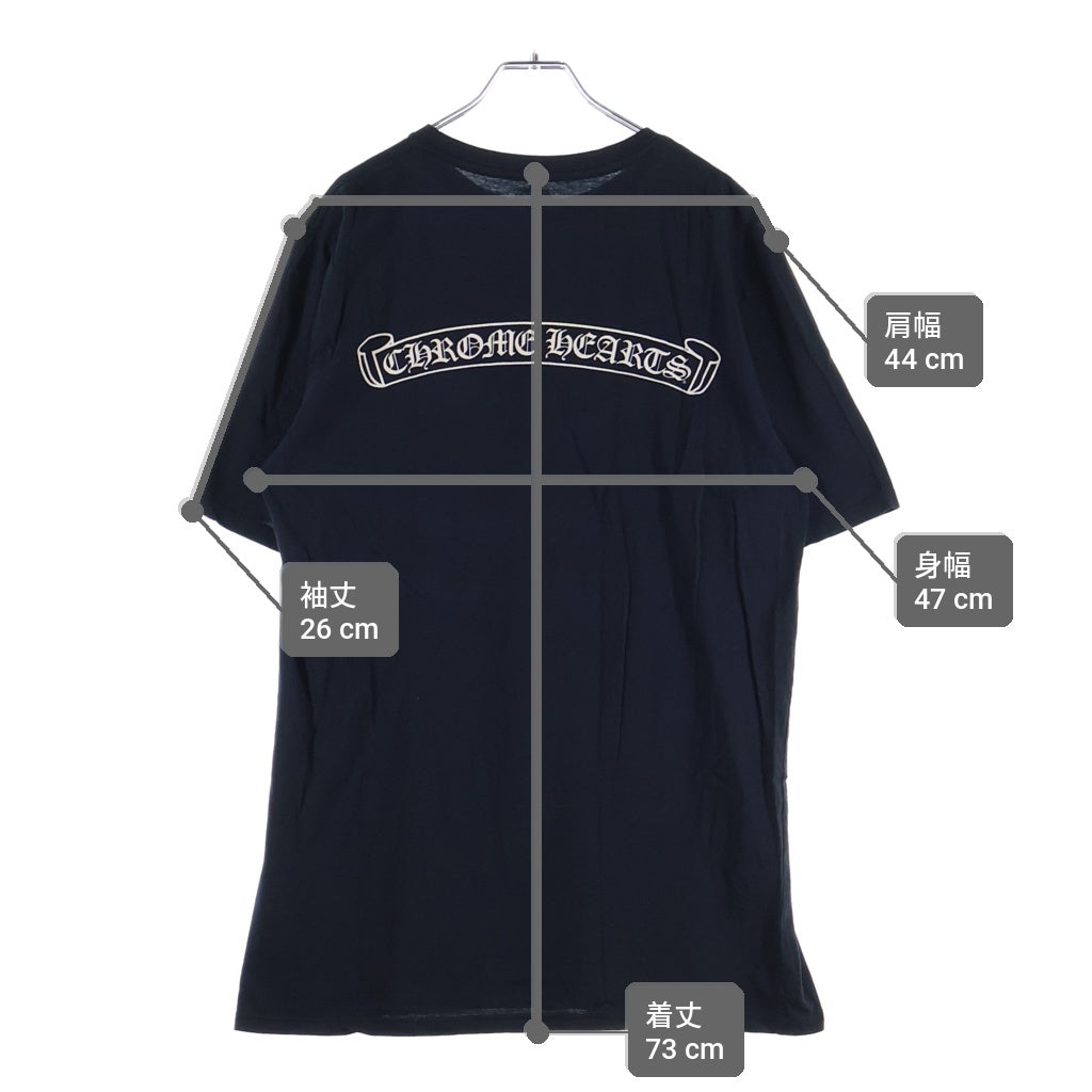 CHROME HEARTS(クロムハーツ) Horseshoe Short Sleeve Tee ホースシュー バックスクロールラベル 半袖Tシャツ カットソー ブラック