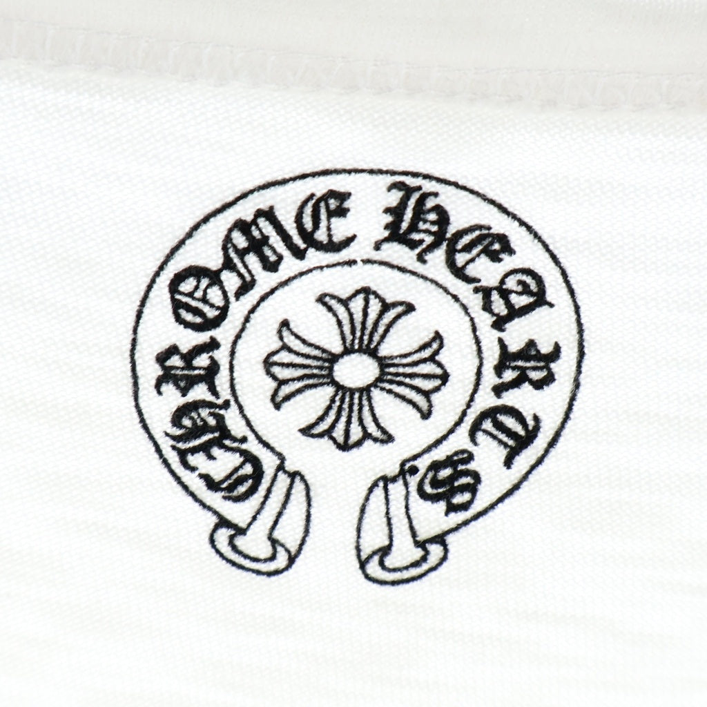 CHROME HEARTS(クロムハーツ) Horseshoe L/S Tee ラグラン ホースシュー 長袖Tシャツ カットソー ホワイト グレー