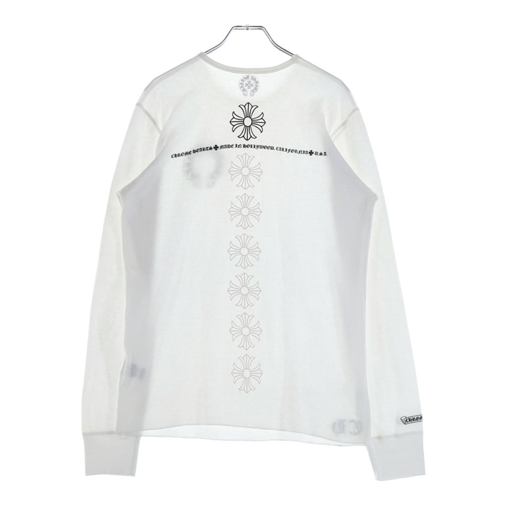 CHROME HEARTS(クロムハーツ) Horseshoe L/S Tee ホースシュー サーマル 長袖Tシャツ カットソー ホワイト
