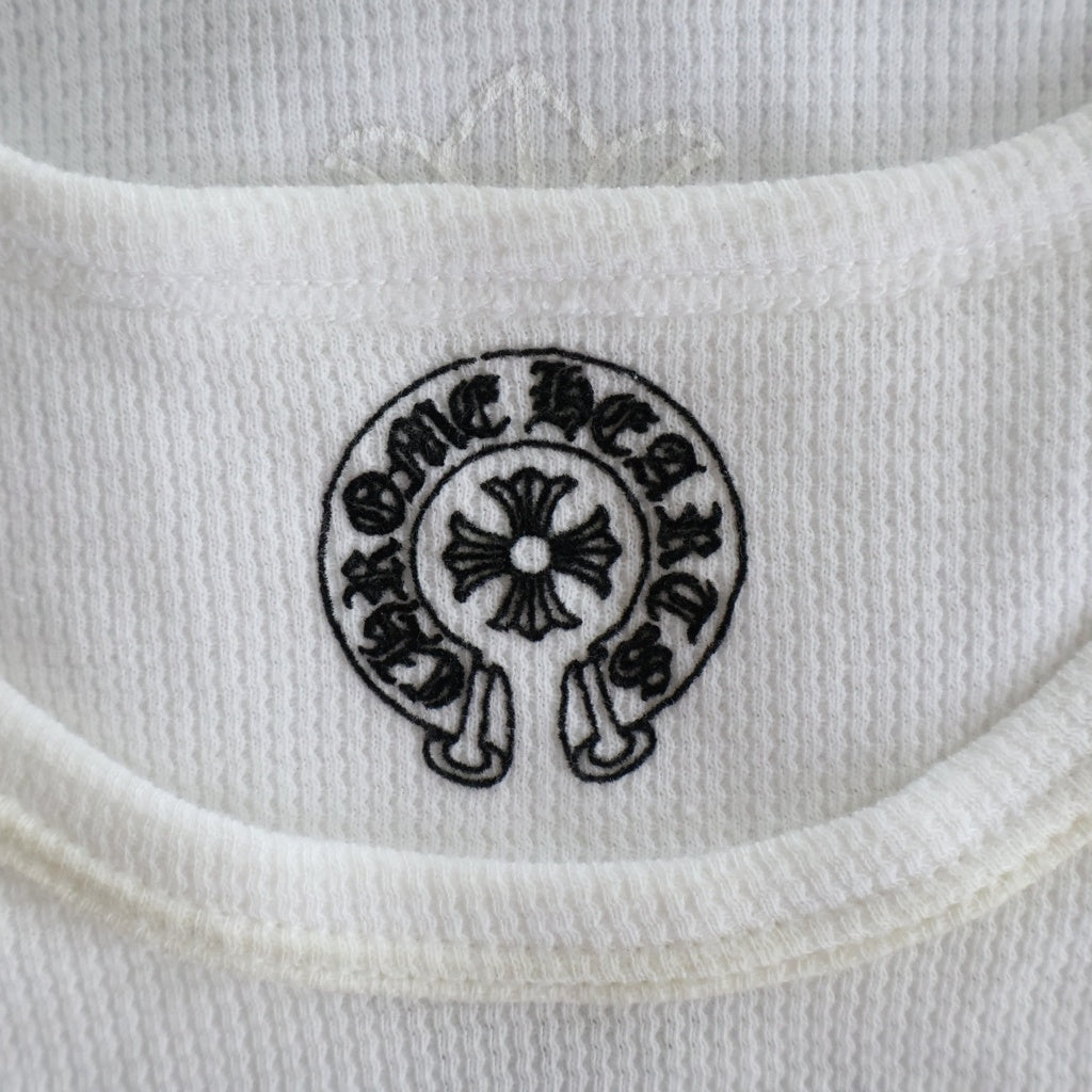 CHROME HEARTS(クロムハーツ) Horseshoe L/S Tee ホースシュー サーマル 長袖Tシャツ カットソー ホワイト