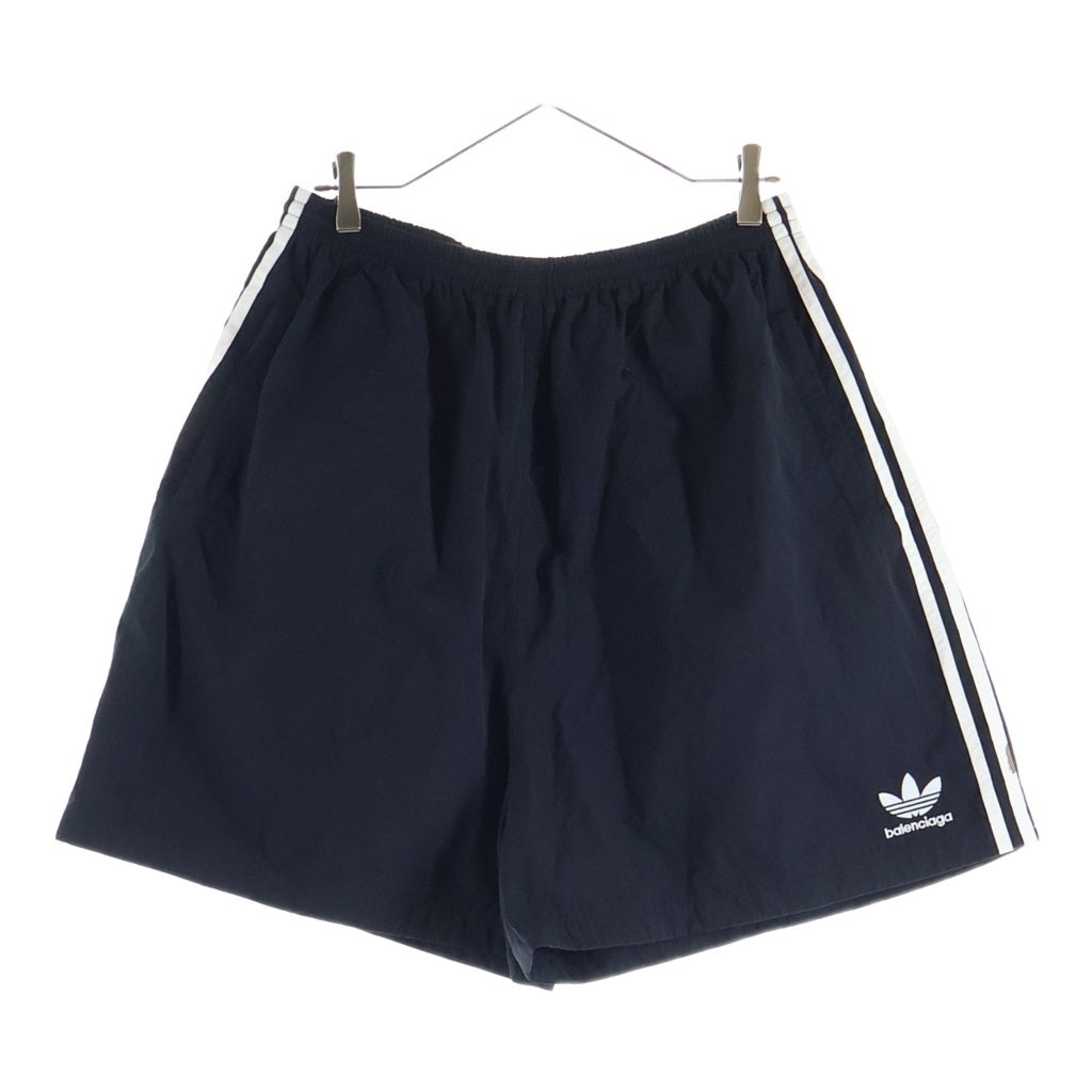 BALENCIAGA(バレンシアガ) 22AW ×adidas アディダス サイドライン ナイロンショーツ ハーフパンツ ブラック TNQ22 712282