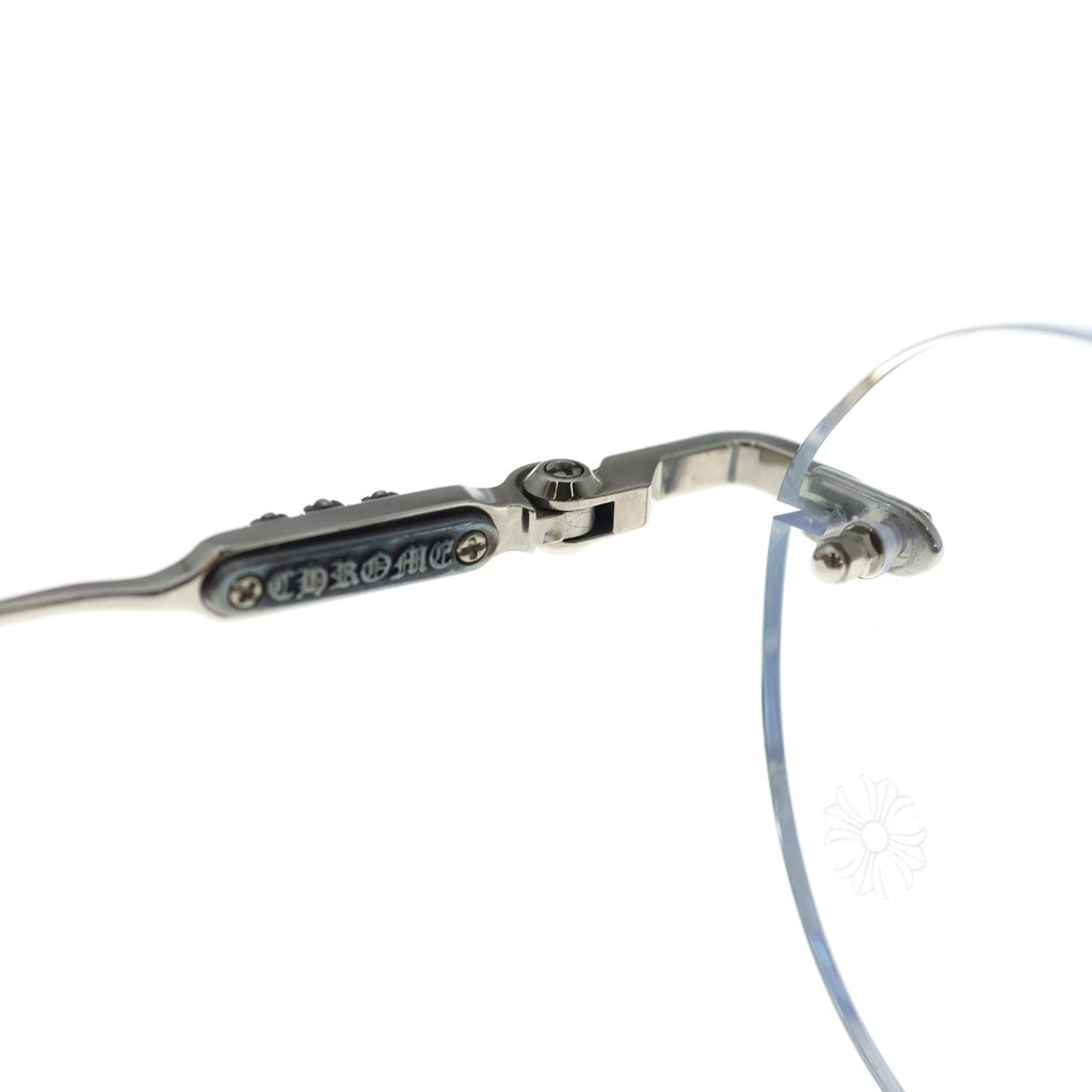 CHROME HEARTS(クロムハーツ) SOFFFFFFFFERS I フローラル ボストン型 リムレスメガネ シルバー