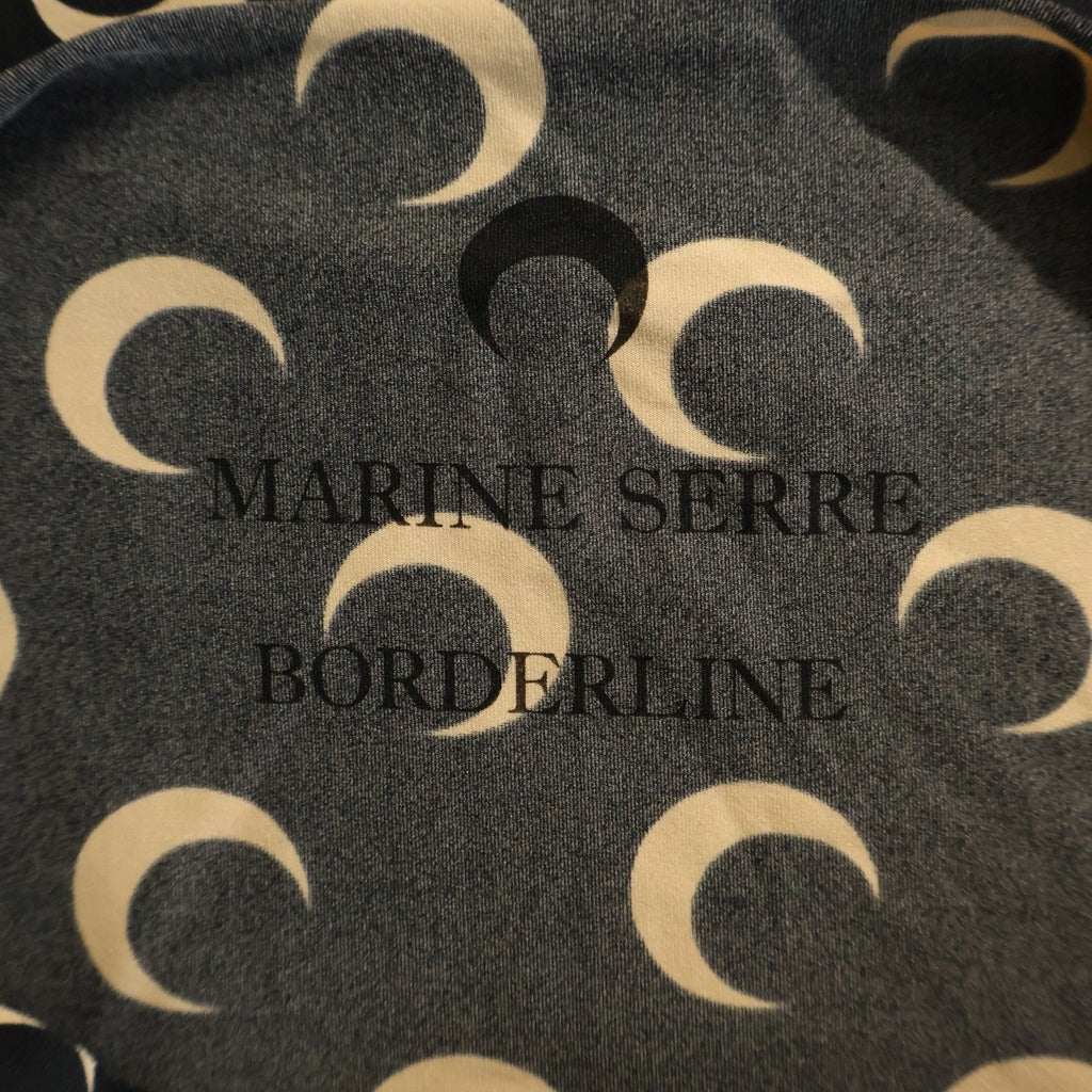 MARINE SERRE(マリーン セル) ムーンプリント リサイクルジャージー 長袖Tシャツ カットソー ブラック レディース