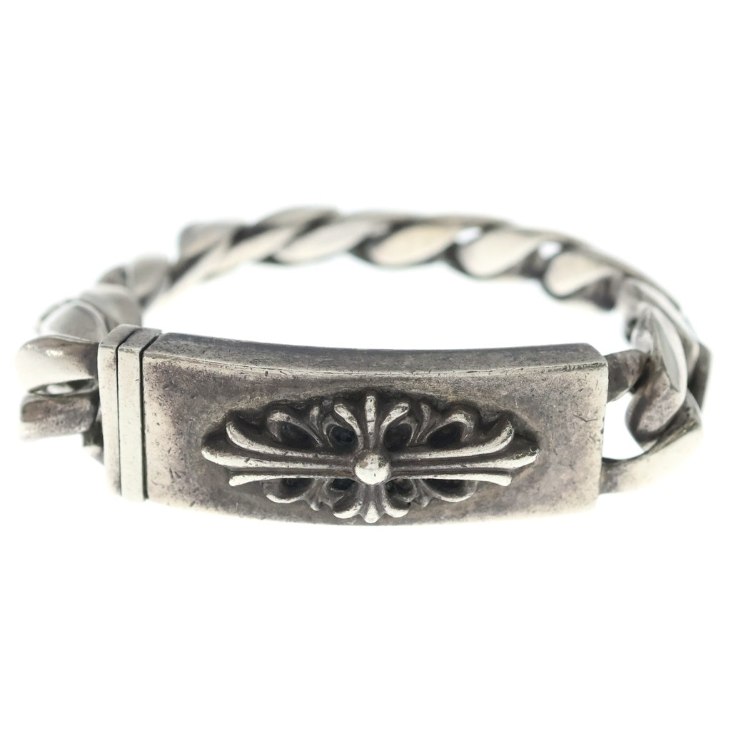 CHROME HEARTS(クロムハーツ) ID FLORAL CRS フローラルクロスIDクラシックリンク ブレスレット 11LINK シルバー BCA164