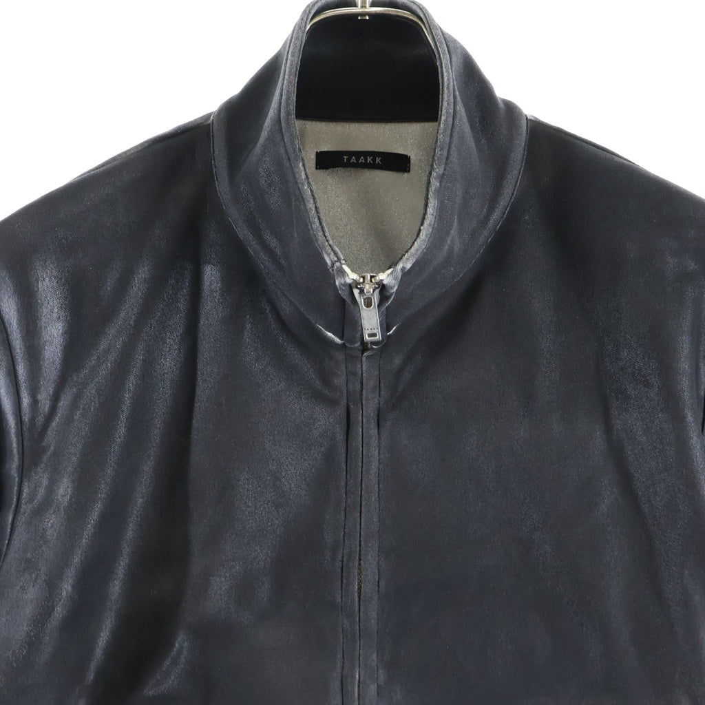 TAAKK(ターク) 26SS フェイクレザージップアップジャケット TA26SS-BL020