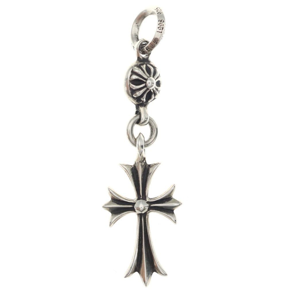 CHROME HEARTS(クロムハーツ) 1B TNY CH CRS 1DIA 1ボールタイニーCHクロス 1ダイヤ チャーム シルバーネックレストップ
