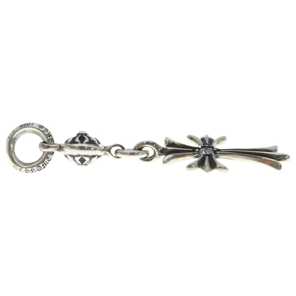 CHROME HEARTS(クロムハーツ) 1B TNY CH CRS 1DIA 1ボールタイニーCHクロス 1ダイヤ チャーム シルバーネックレストップ