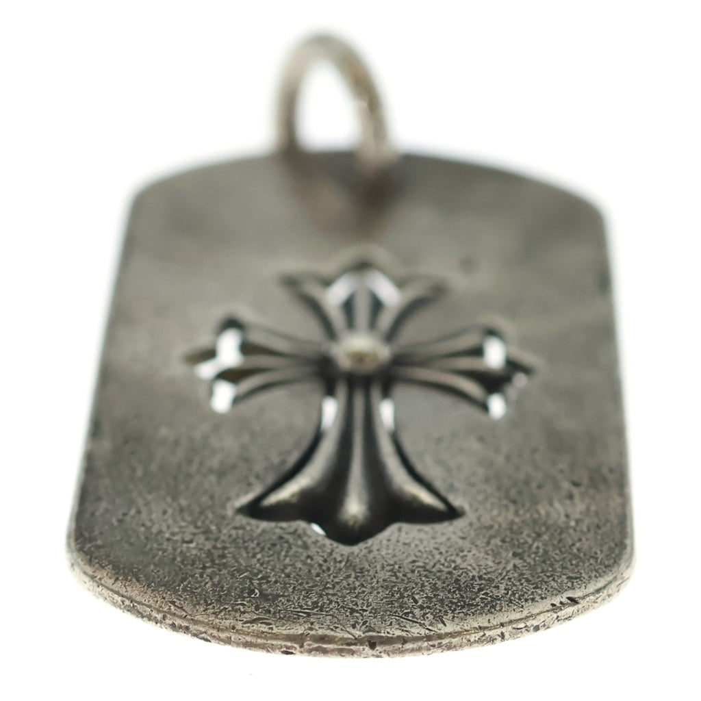 CHROME HEARTS(クロムハーツ) D TAG LRG TNY CRS カットアウト タイニークロス ドッグタグ ラージ ペンダントトップ シルバー