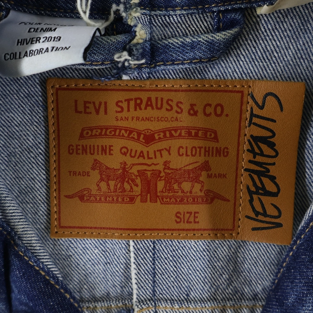 VETEMENTS(ヴェトモン) ×Levi's TRIBAL DENIM JACKET リーバイス トライバル 再構築 デニムジャケット インディゴ MAH19JA210
