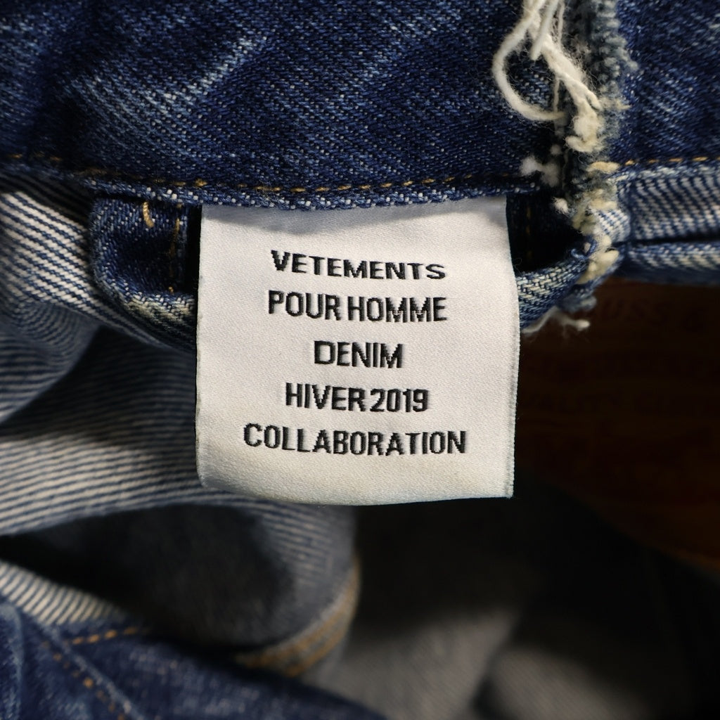 VETEMENTS(ヴェトモン) ×Levi's TRIBAL DENIM JACKET リーバイス トライバル 再構築 デニムジャケット インディゴ MAH19JA210