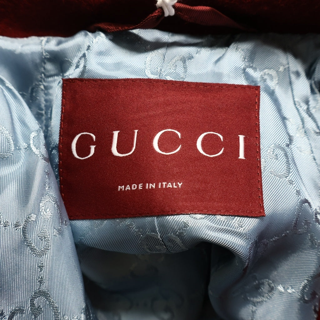 GUCCI(グッチ) ホースビットデザイン GGロゴデザイン ウールコート レッド 842516ZARFV レディース