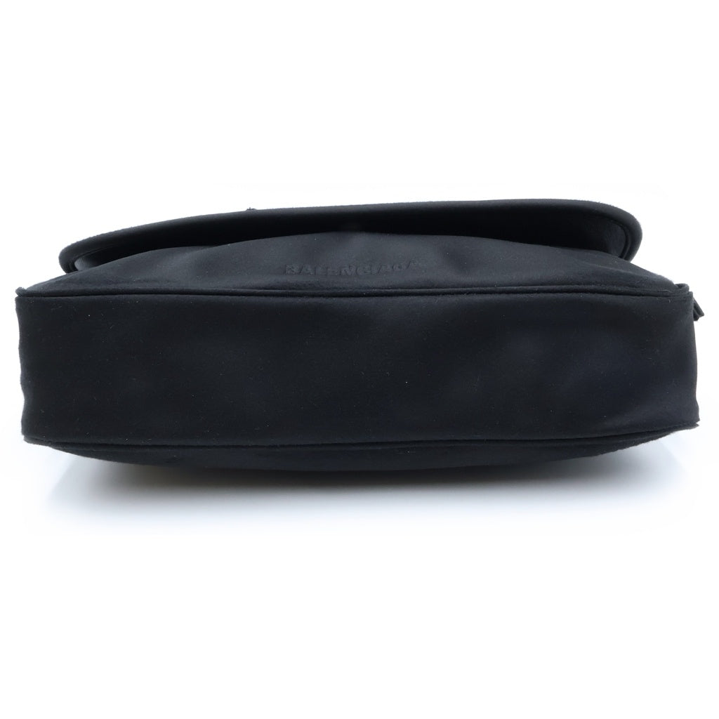 BALENCIAGA(バレンシアガ) LEOPOLDA POCHETTE サテン ショルダーバッグ ブラック 791997 レディース