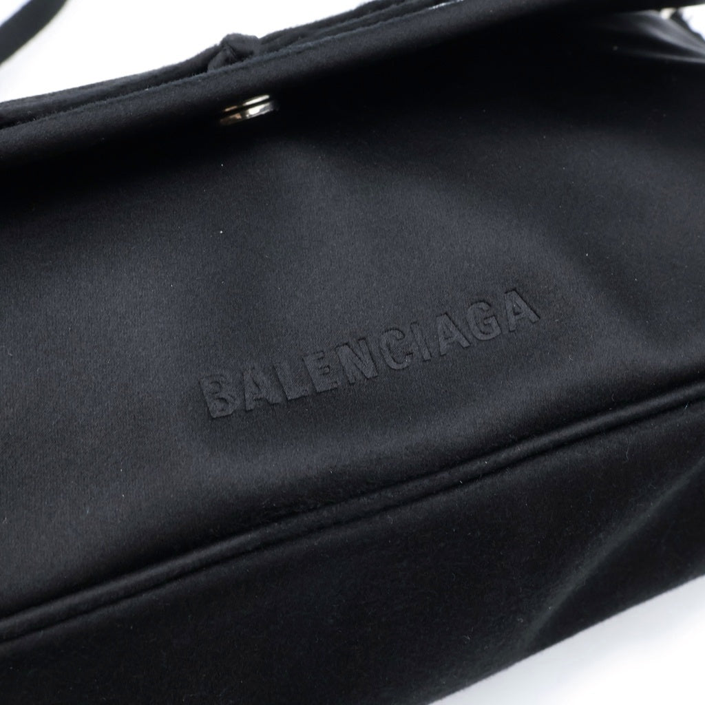 BALENCIAGA(バレンシアガ) LEOPOLDA POCHETTE サテン ショルダーバッグ ブラック 791997 レディース