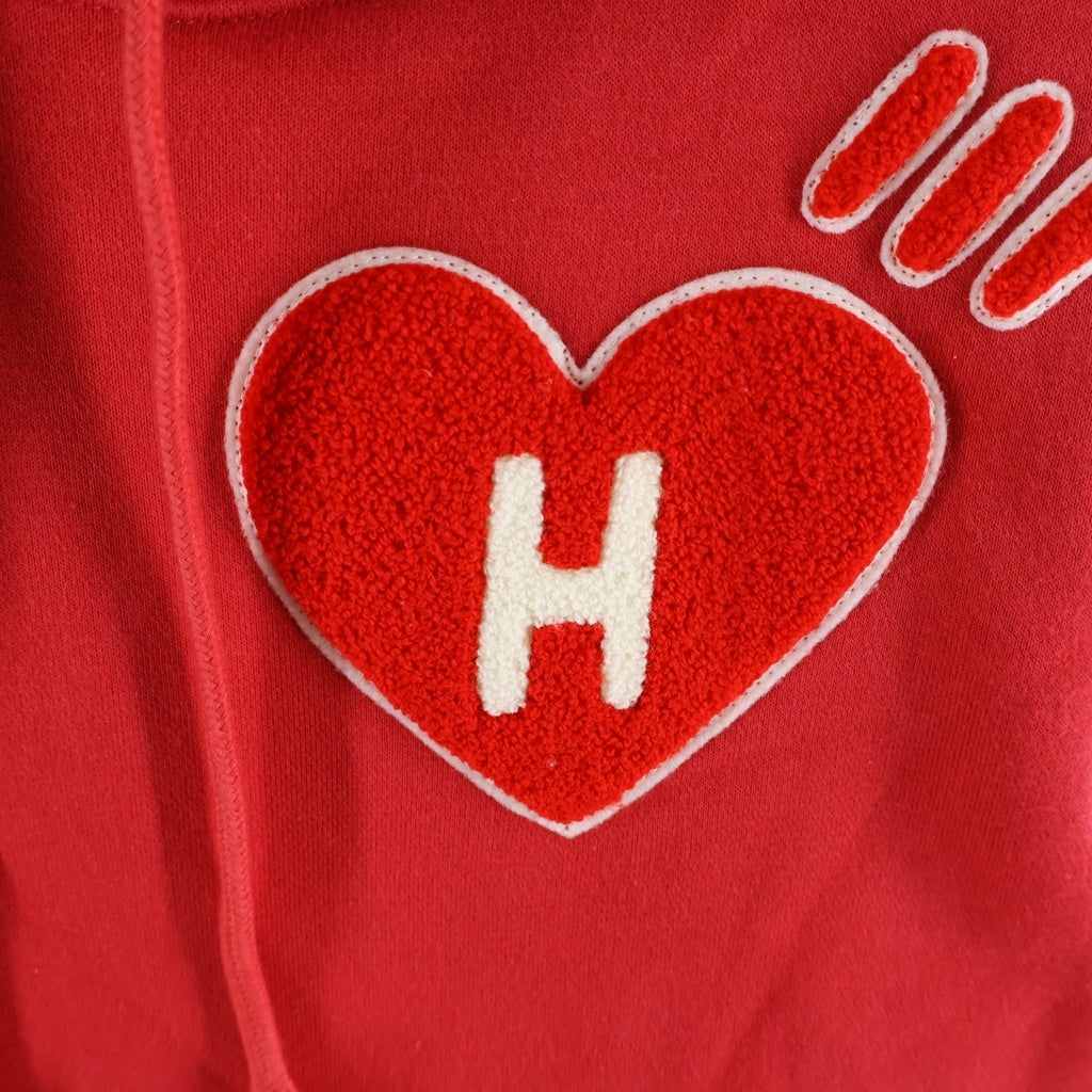HUMAN MADE(ヒューマンメイド) ×HAPPINES ハピネス ロゴデザイン フーデッド スウェット パーカー レッド