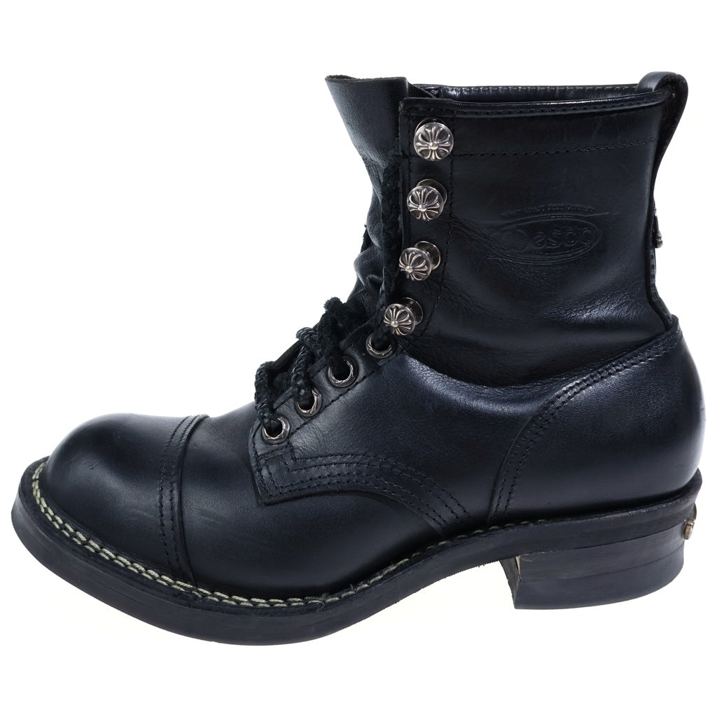 CHROME HEARTS(クロムハーツ) ×WESCO JOBMASTER ウエスコ ジョブマスター レザーブレードレースアップ レザーブーツ ブラック