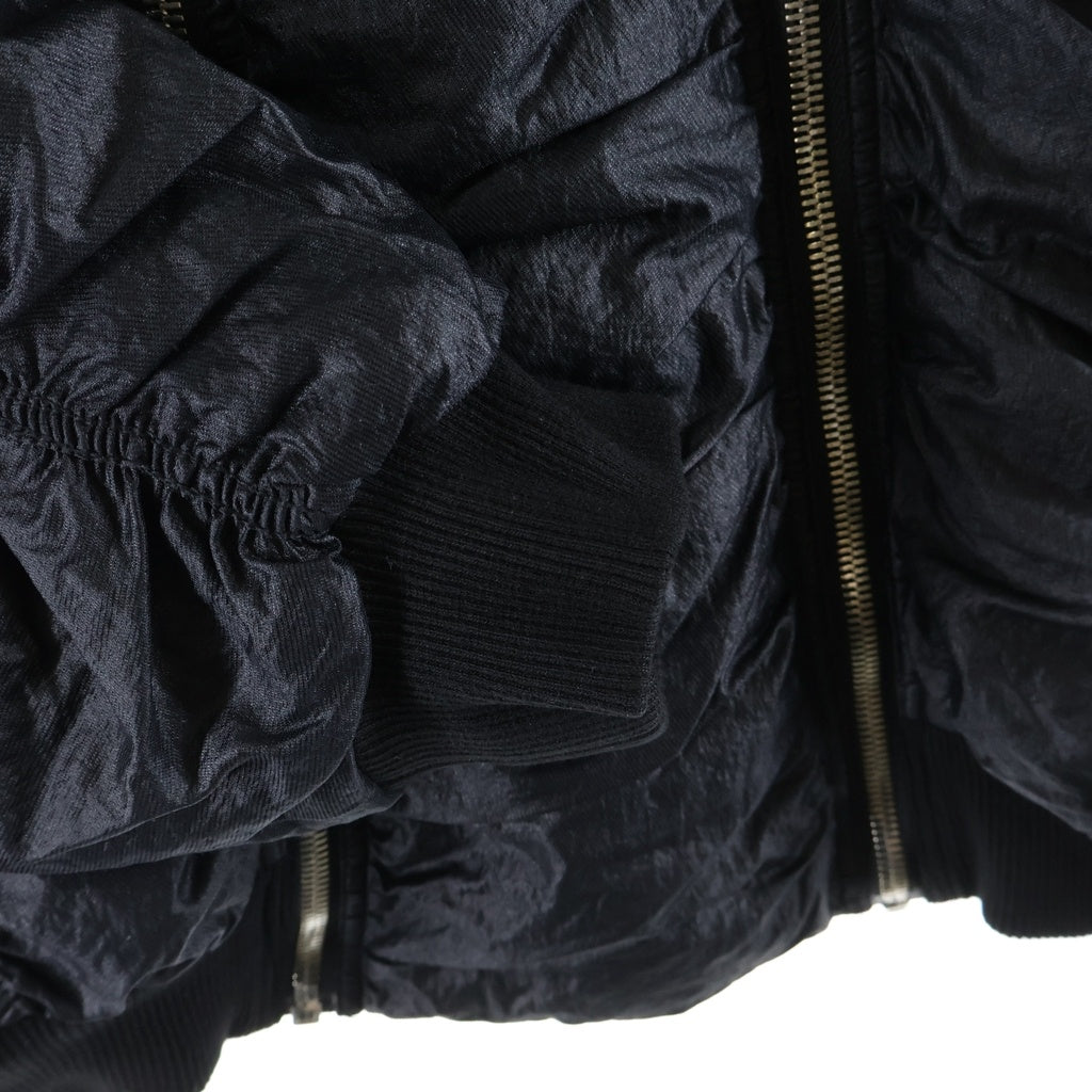 THUG CLUB(サグクラブ) 24AW NYLON JUMPER ダブルジップナイロンボンバージャケット ブラック TC24JP1001