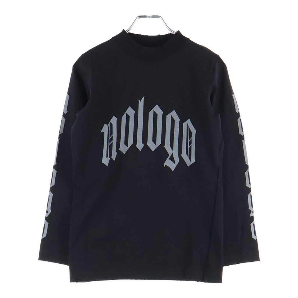 BALENCIAGA(バレンシアガ) デストロイ加工 プリント 長袖Tシャツ カットソー ブラック 788244 レディース