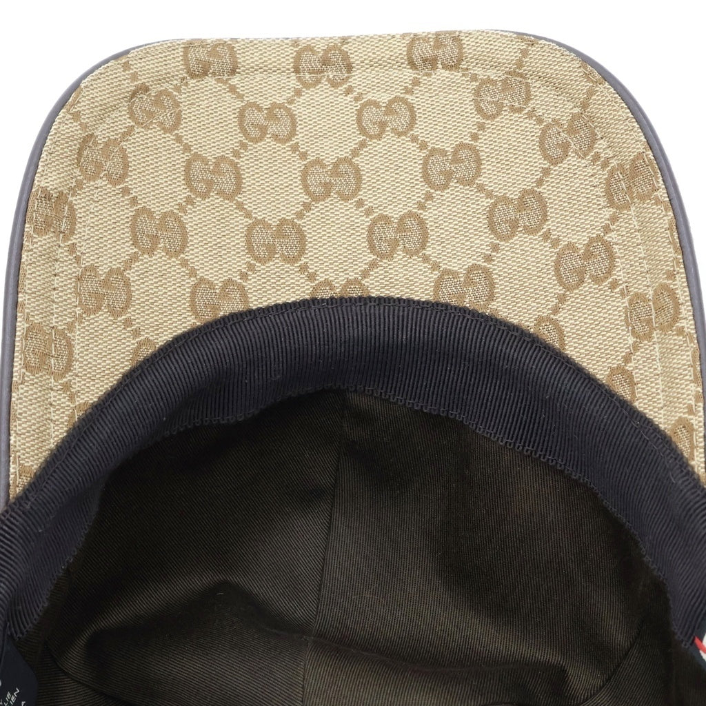 GUCCI(グッチ) シェリーライン GGキャンバス ベースボールキャップ 帽子 ブラウン 200035 レディース