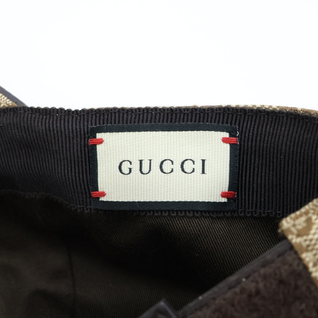 GUCCI(グッチ) シェリーライン GGキャンバス ベースボールキャップ 帽子 ブラウン 200035 レディース