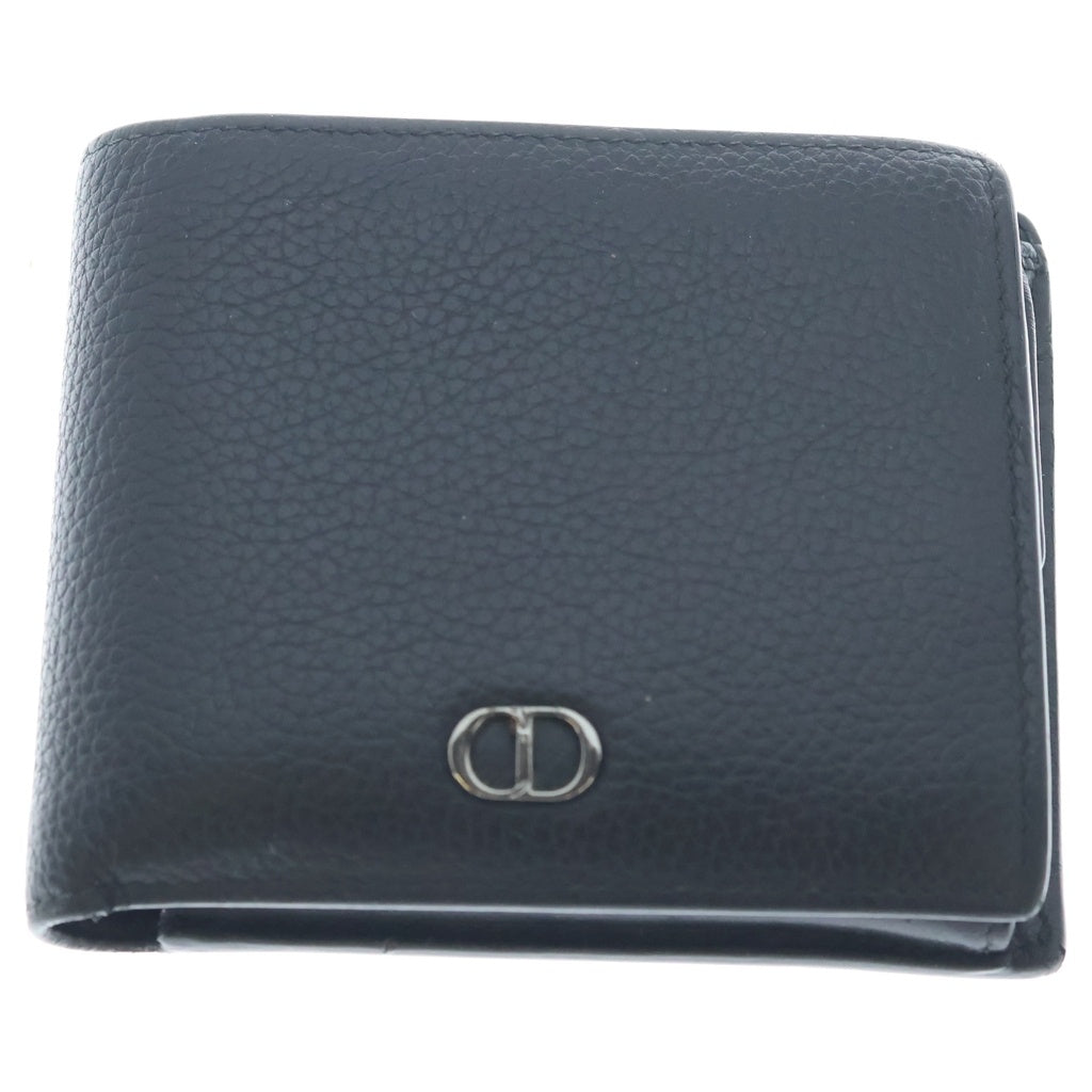 DIOR(ディオール) CDアイコン レザーウォレット 二つ折り財布 ブラック 2ESBC027CDI