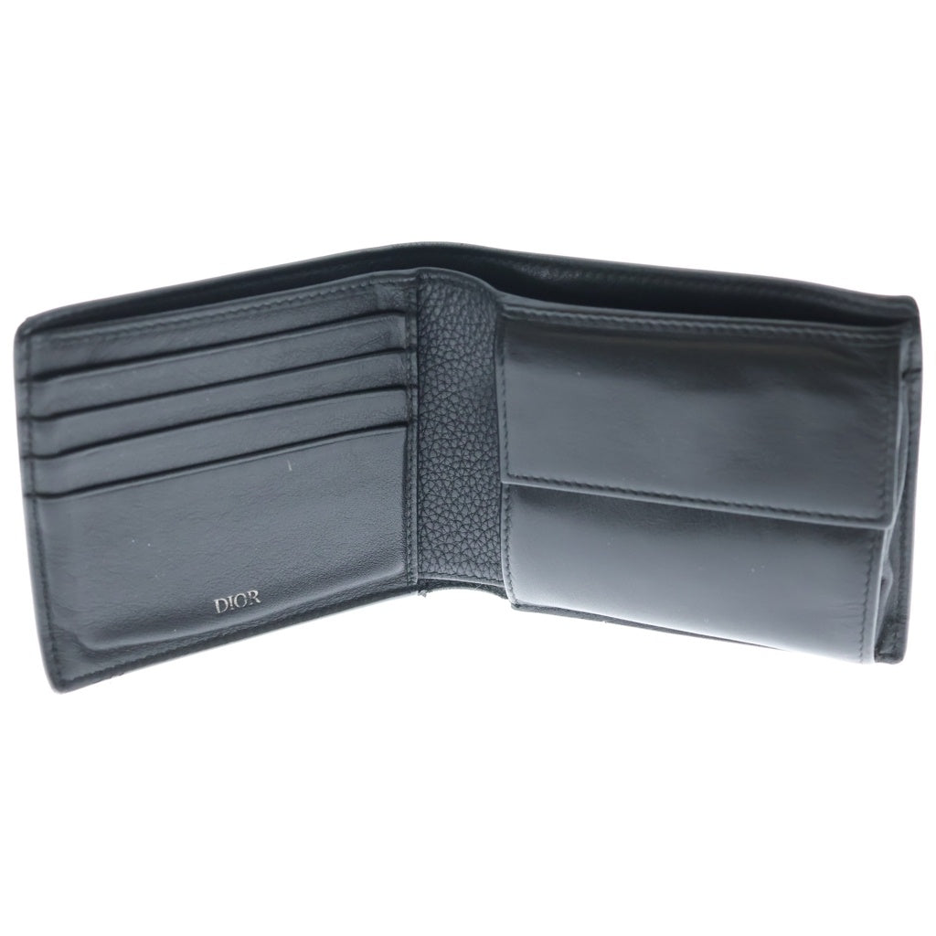 DIOR(ディオール) CDアイコン レザーウォレット 二つ折り財布 ブラック 2ESBC027CDI
