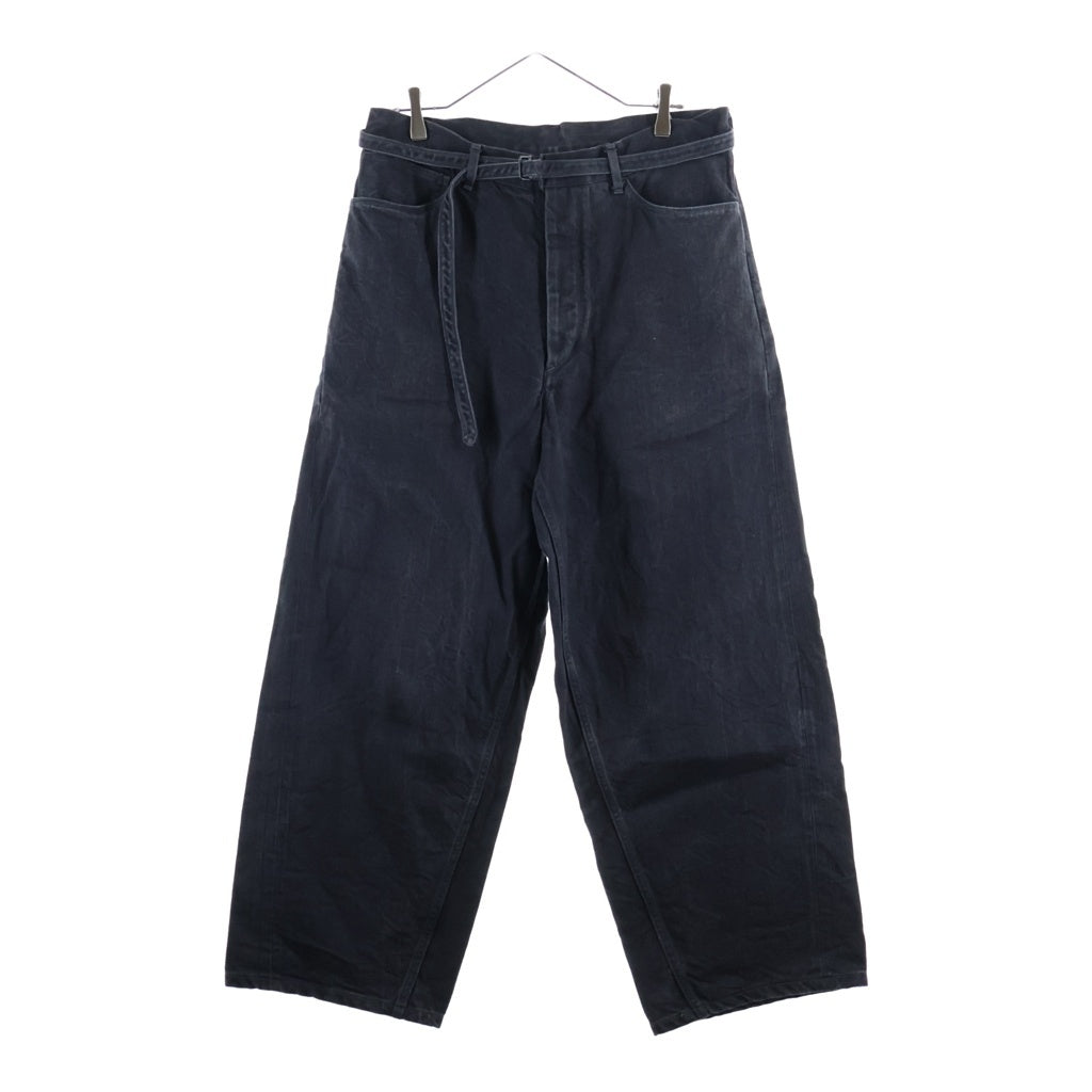 blurhms(ブラームス) 12.9oz Denim Bias Belted Pants ビアス ベルテッド デニムパンツ ブラック BHS26S012