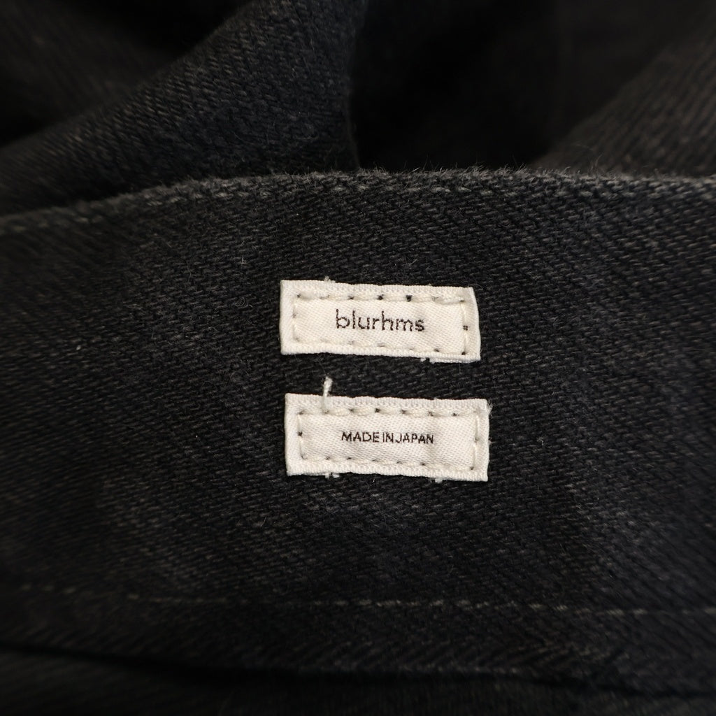 blurhms(ブラームス) 12.9oz Denim Bias Belted Pants ビアス ベルテッド デニムパンツ ブラック BHS26S012