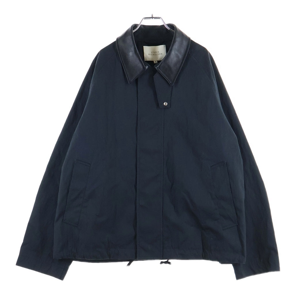 STUDIO NICHOLSON(スタジオニコルソン) DANI JACKET ダニー レザー切り替え ナイロンジャケット ブラック 51-10-652005