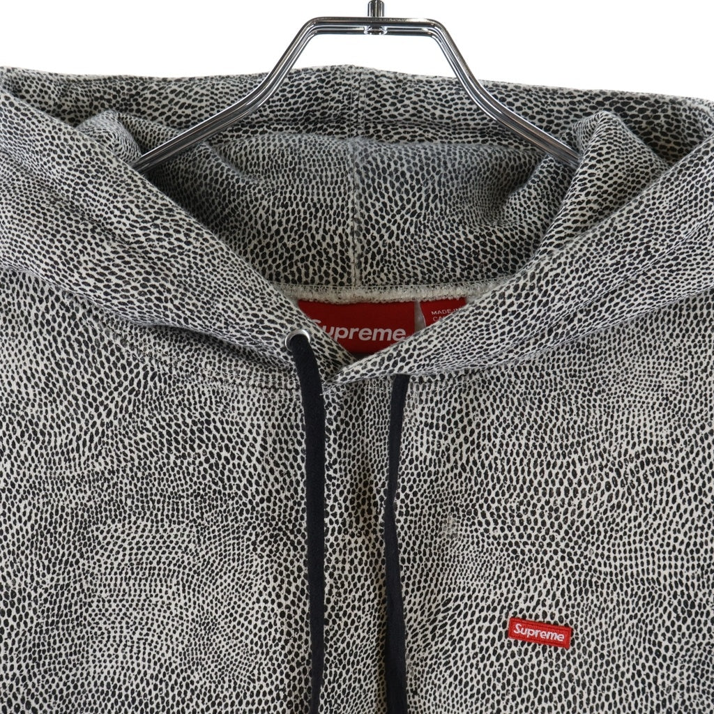 SUPREME(シュプリーム) 25SS Small Box Hooded Sweatshirt Snakeskin スモール ボックスロゴ スネークスキンデザイン フーデッド スウェット パーカー グレー