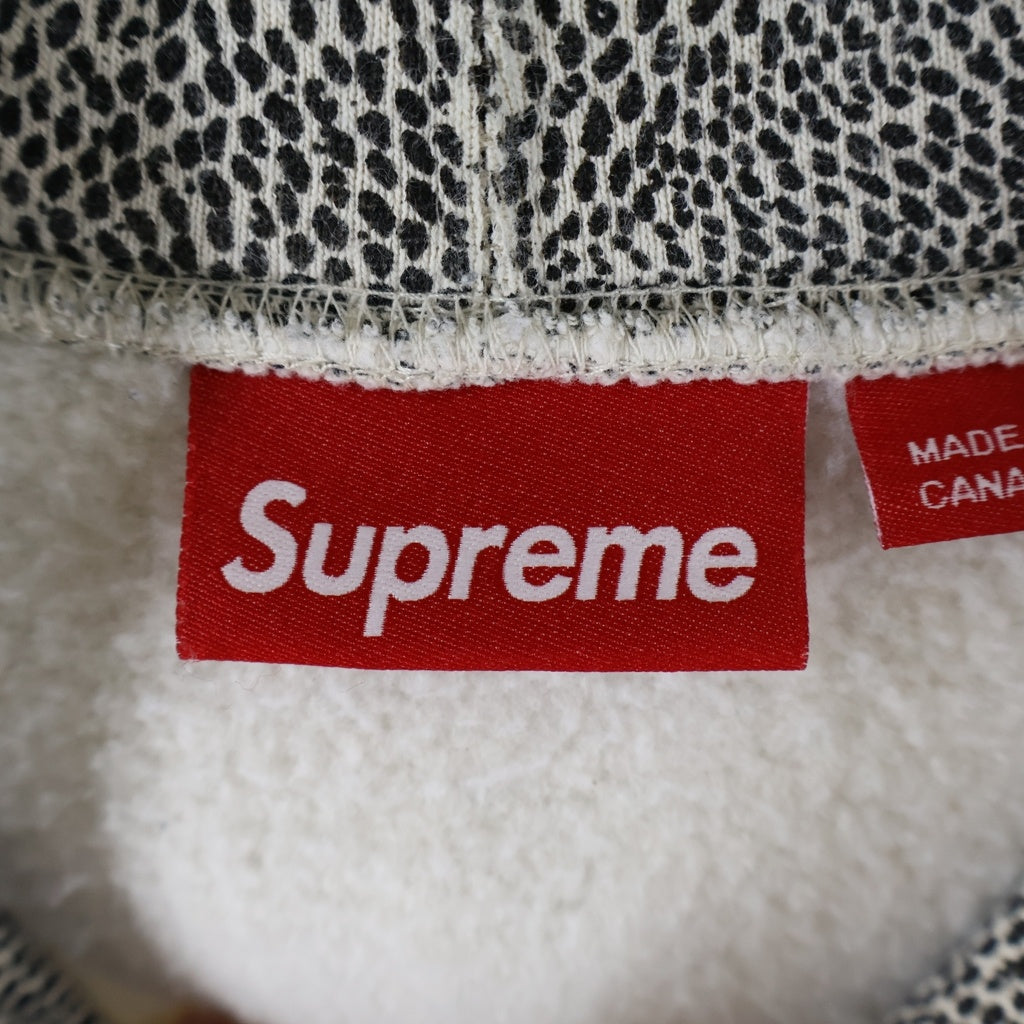 SUPREME(シュプリーム) 25SS Small Box Hooded Sweatshirt Snakeskin スモール ボックスロゴ スネークスキンデザイン フーデッド スウェット パーカー グレー
