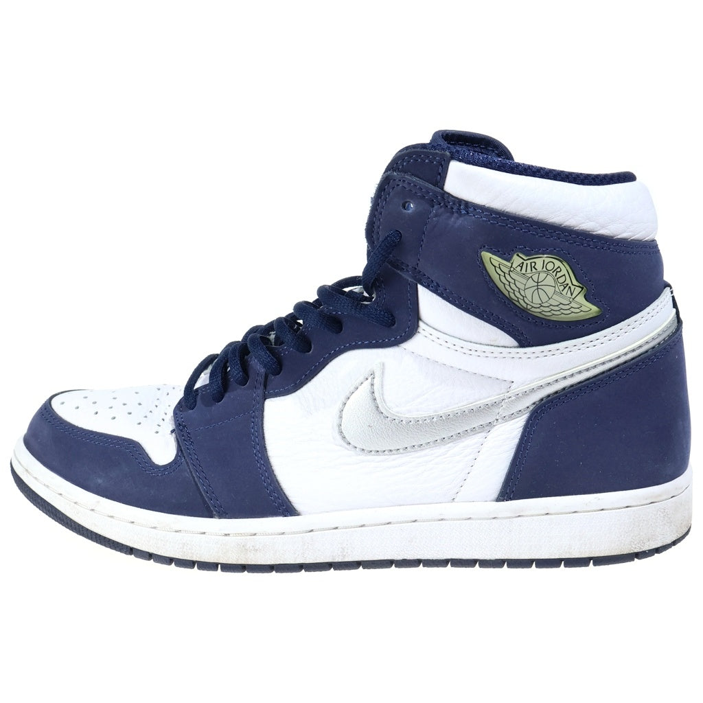 NIKE(ナイキ) AIR JORDAN 1 HIGH OG CO JP WHITE MIDNIGHT NAVY 2020 STANDARD BOX エアジョーダン1 ハイカットスニーカー ホワイト/ネイビー US11/29cm DC1788-100