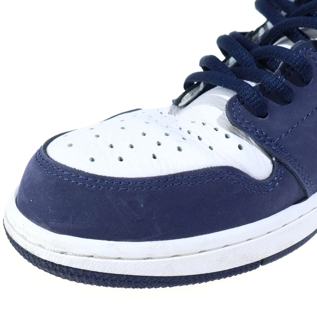 NIKE(ナイキ) AIR JORDAN 1 HIGH OG CO JP WHITE MIDNIGHT NAVY 2020 STANDARD BOX エアジョーダン1 ハイカットスニーカー ホワイト/ネイビー US11/29cm DC1788-100