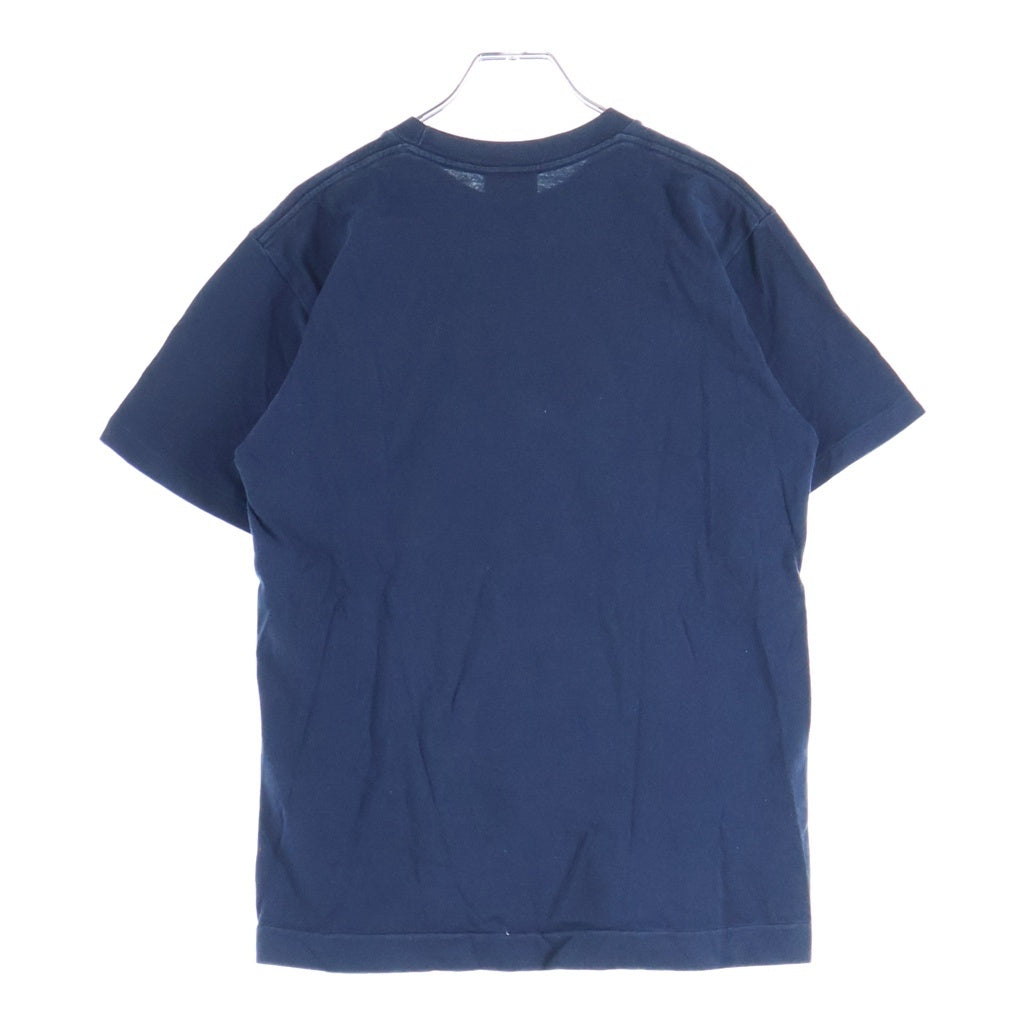 A BATHING APE(アベイシングエイプ) ラインストーン フロントプリント 半袖Tシャツ カットソー ネイビー