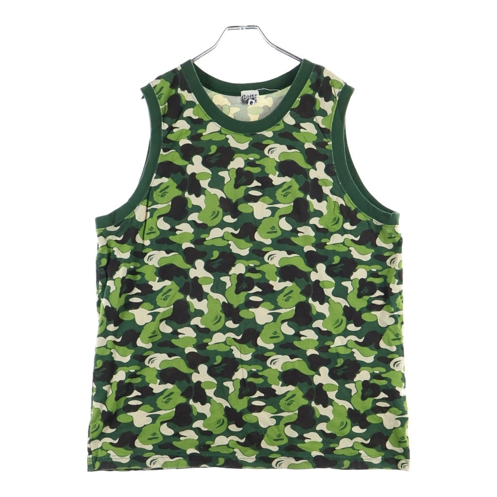 A BATHING APE(アベイシングエイプ) カモフラ タンクトップ カットソー グリーン