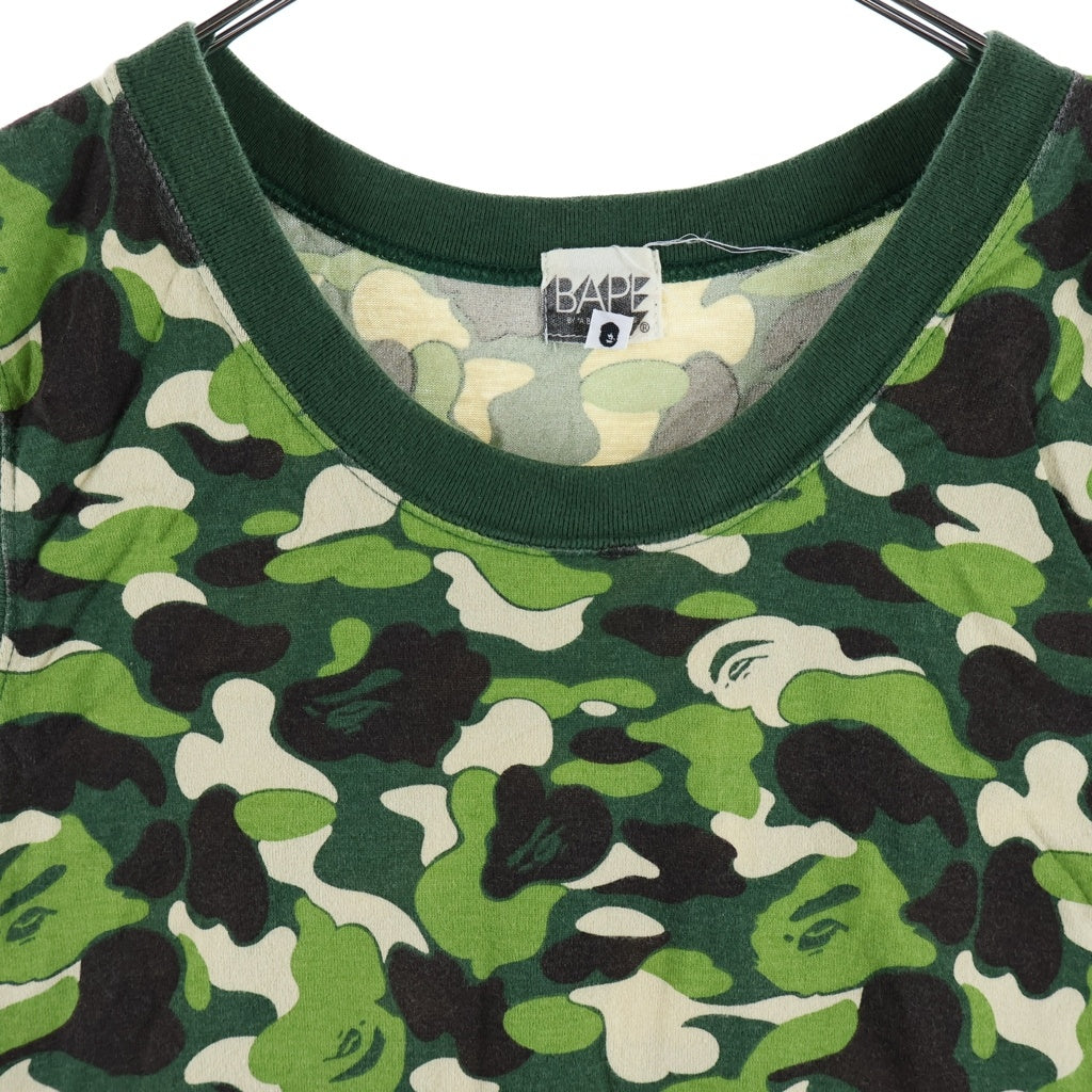 A BATHING APE(アベイシングエイプ) カモフラ タンクトップ カットソー グリーン