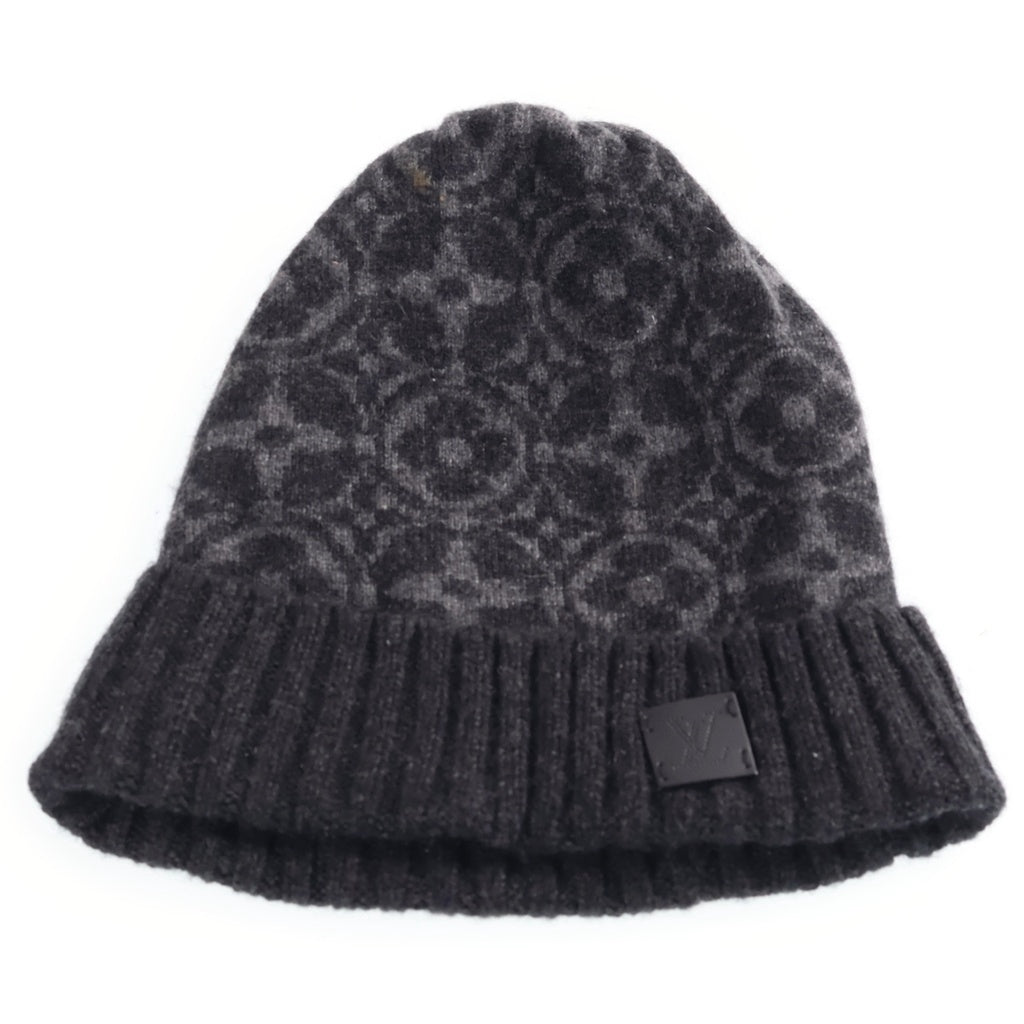 LOUIS VUITTON(ルイヴィトン) モノグラム カシミヤ ニット帽 帽子 グレー 408793 レディース