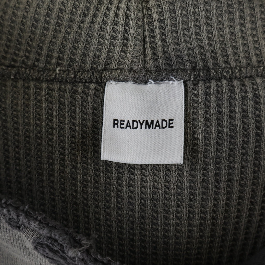 READY MADE(レディメイド) DOUBLE FACE HOODIE ダブル フェイス ダメージ加工 フーデッド スウェット パーカー グレー RE-CO-BK-00-00-284