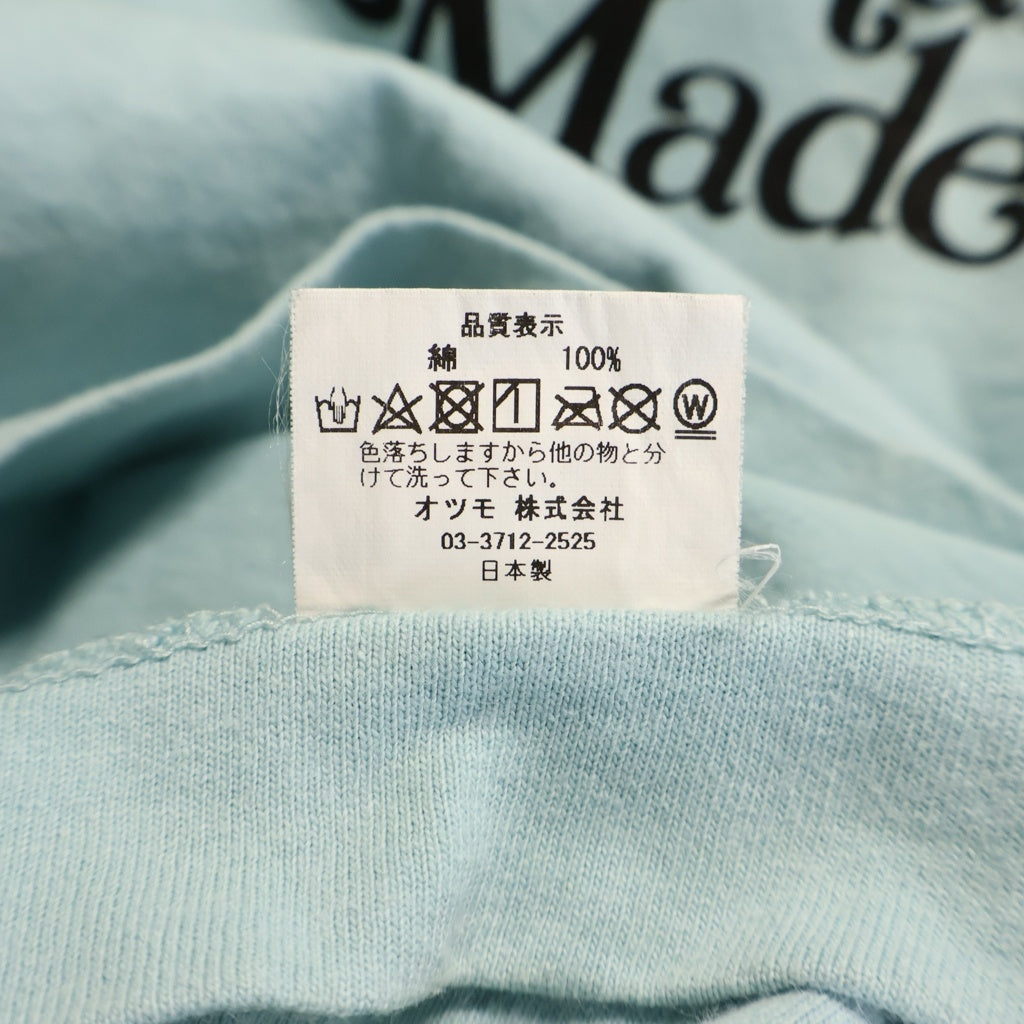 HUMAN MADE(ヒューマンメイド) ×GIRLS DONT CRY ガールズドントクライ ロゴデザイン クルーネック カットソー 半袖Tシャツ ライトブルー