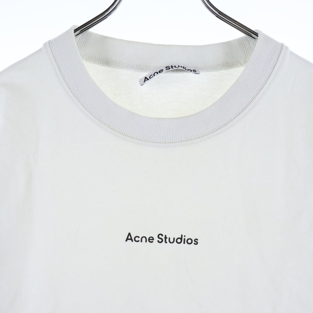 Acne Studios(アクネ ストゥディオズ) 25SS スタンプロゴプリント半袖Tシャツ カットソー ホワイト FN-UX-TSHI000051
