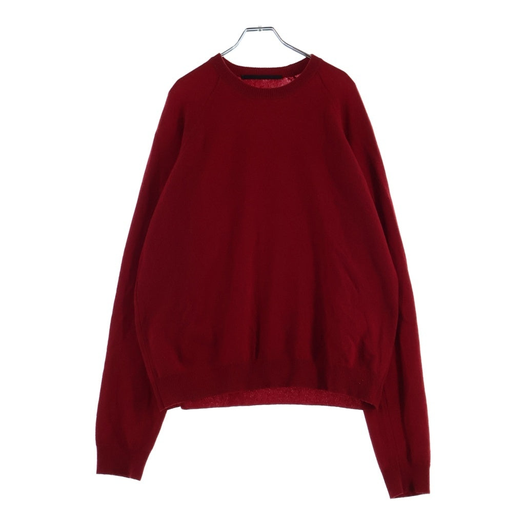 Haider Ackermann(ハイダーアッカーマン) ウールカシミヤリブニットセーター レッド