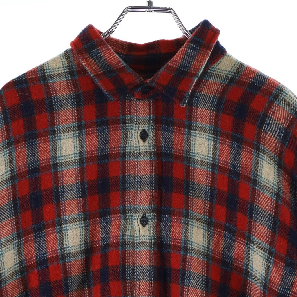 DSQUARED2(ディースクエアード) ウールロング長袖シャツ レッド S71DM0110 S48127