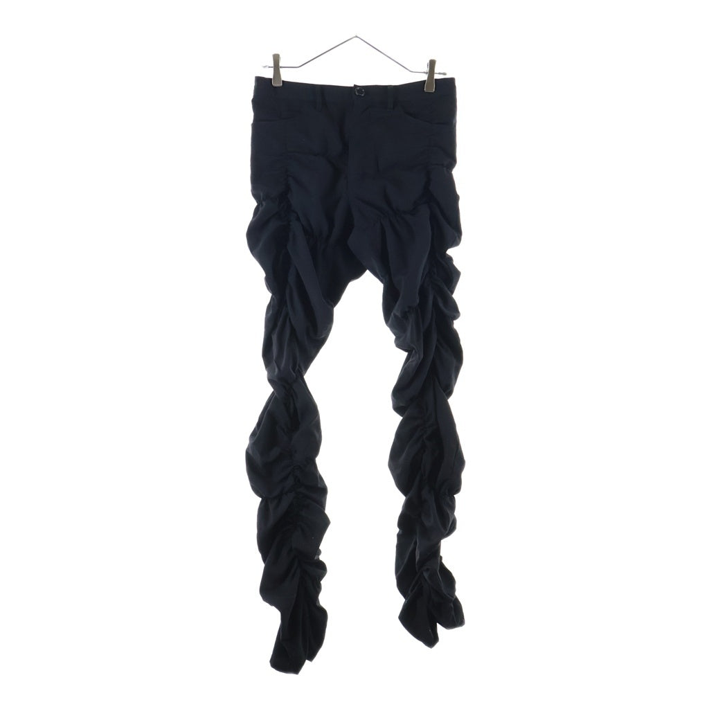 COMME des GARCONS HOMME PLUS(コムデギャルソンオムプリュス) ウールギャバ シャーリング スキニーパンツ ボトムス ブラック PM-P007
