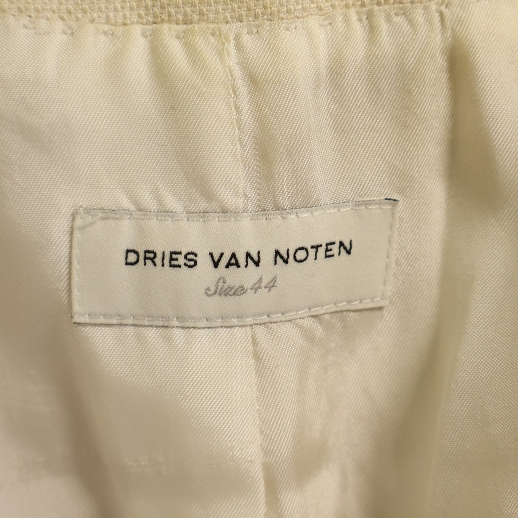 DRIES VAN NOTEN(ドリスヴァンノッテン) テクスチャードリネンジャケット アイボリー