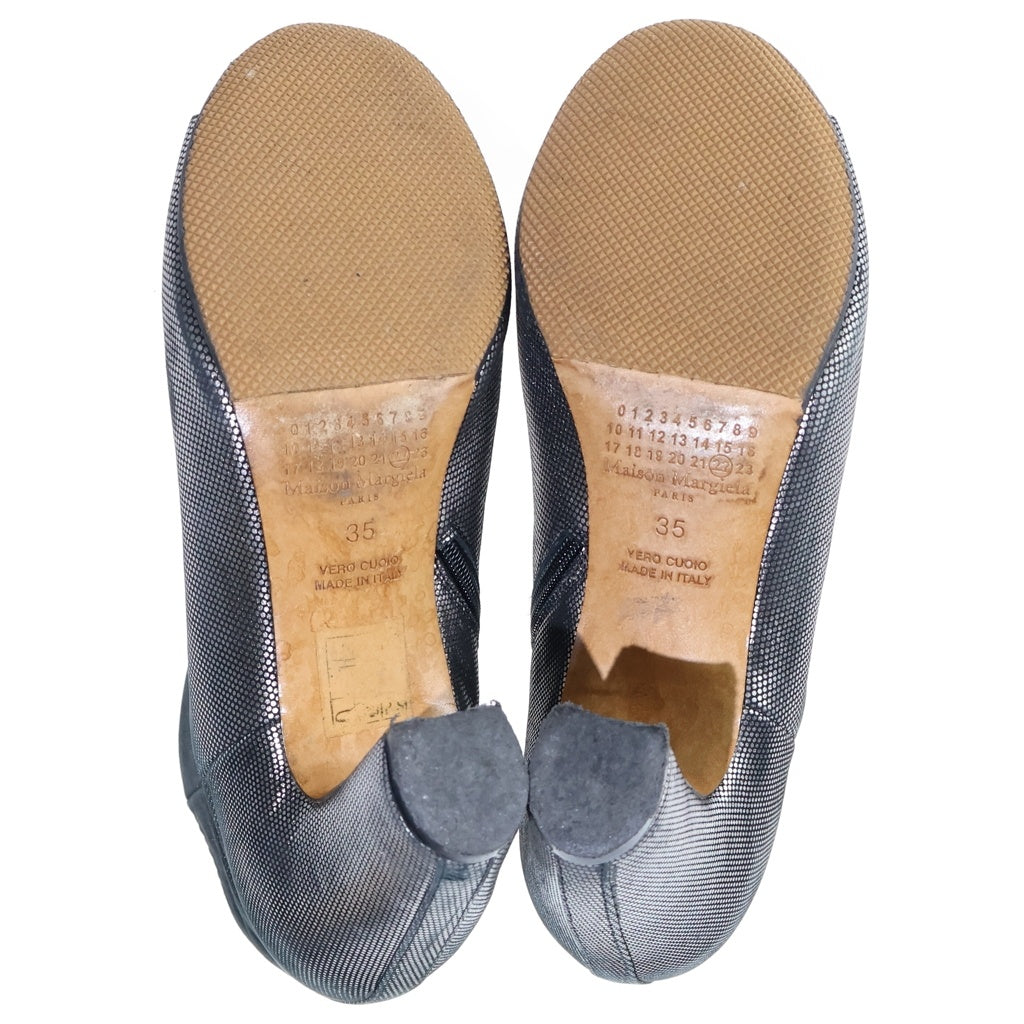 Maison Margiela(メゾンマルジェラ) Heeled Boots ヒールブーツ ブラック/シルバー レディース 38WP0375