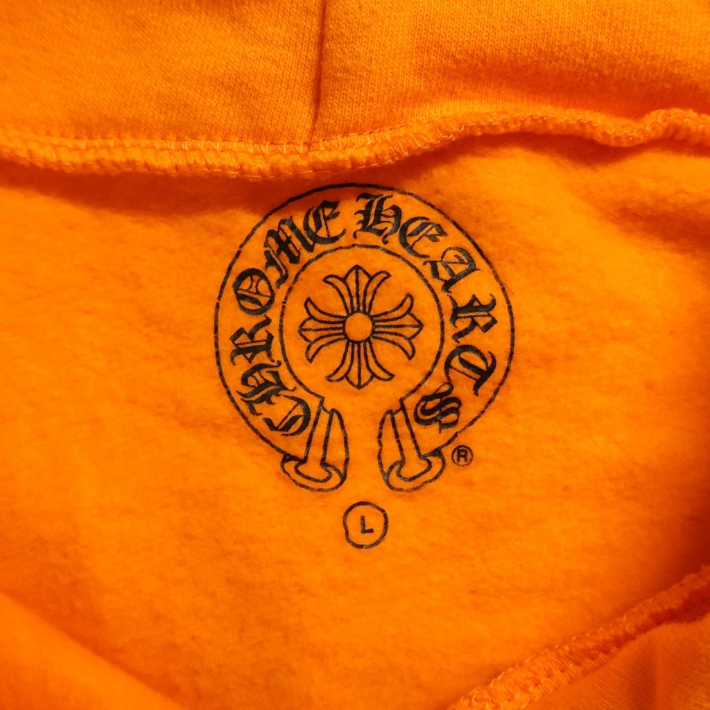 CHROME HEARTS(クロムハーツ) ×OFF HD PLVR V OFF WHITE オフホワイト ロゴプリント プルオーバーパーカー オレンジ