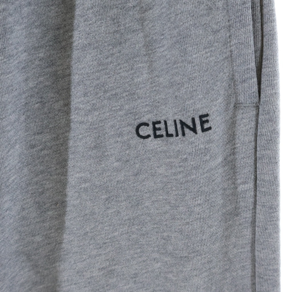 CELINE(セリーヌ) ロゴ刺繍 ドローコード スウェットパンツ グレー 2Z062670Q