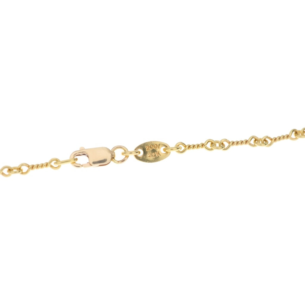 CHROME HEARTS(クロムハーツ) 22K NECKCHAIN T20 ツイストチェーンネックレス 20inch ゴールド BCA015