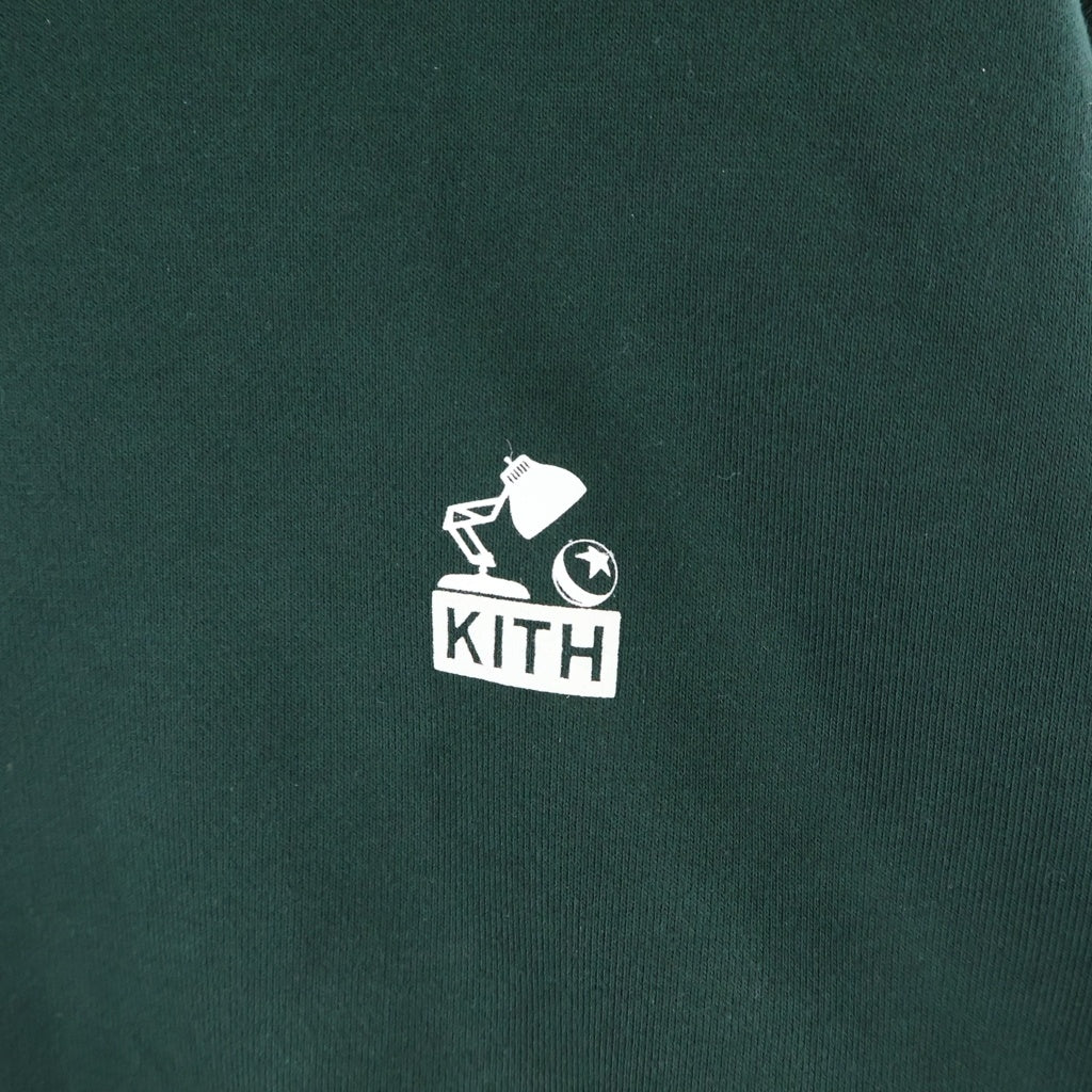 KITH(キス) ×PIXAR ピクサー ワンポイントプリント クルーネックスウェット トレーナー グリーン